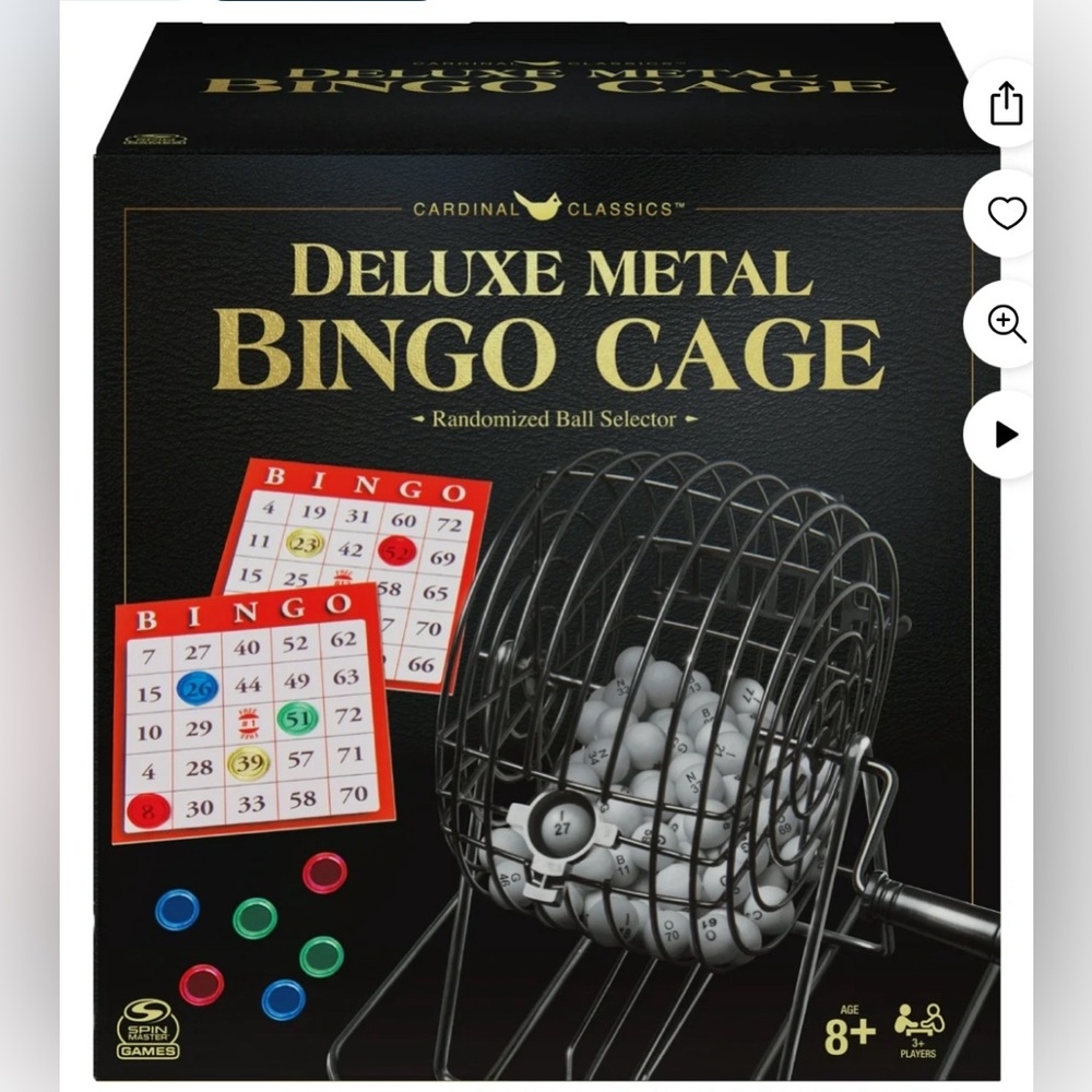 Deluxe Metal Bingo Cage Game